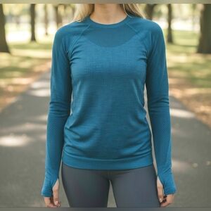 lululemon athletica Blue Long Sleeve Top